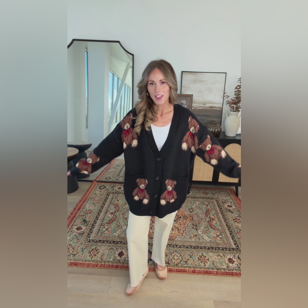 NWOT Jade By Jane Oversized Teddy Bear Cardigan - Picture 8 of 13